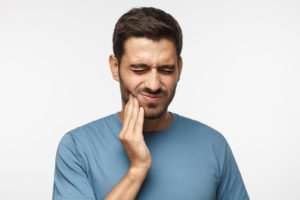 Man with jaw pain